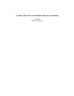A Golden Myth: The Truth Behind California`s Gold