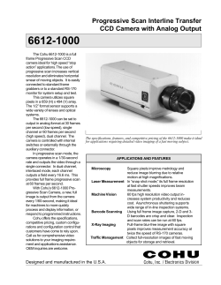 Progressive Scan Interline Transfer CCD Camera with