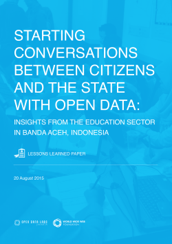 Starting ConverSationS between CitizenS and the State with open