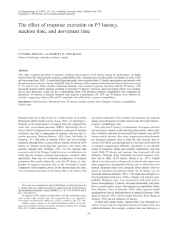 The effect of response execution on P3 latency, reaction