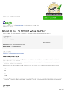 Rounding To The Nearest Whole Number