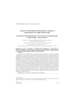 Prospective hematological and biochemical evaluation of