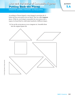 Area and Perimeter of Composite Figures Putting Back the Pieces