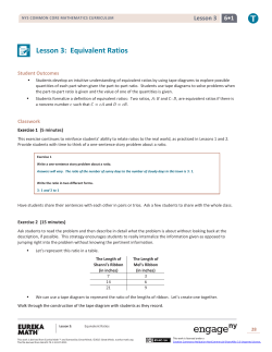 Lesson 3: Equivalent Ratios