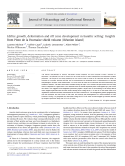 Edifice growth, deformation and rift zone development in basaltic