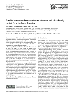 Possible interaction between thermal electrons and vibrationally
