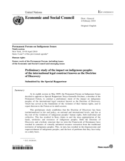 Economic and Social Council - American Indian Law Alliance