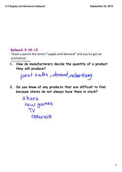 2-3 Supply and Demand.notebook