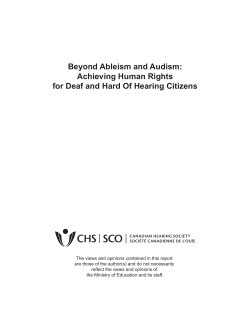 Beyond Ableism and Audism: Achieving Human Rights for Deaf and