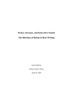 Parker, Kerouac, and Innovative Sound