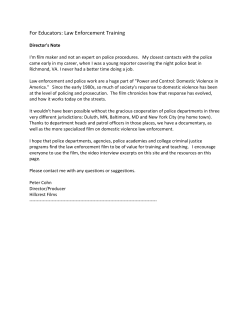 For Educators: Law Enforcement Training