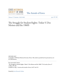 Tinker V. Des Moines and the 1960S