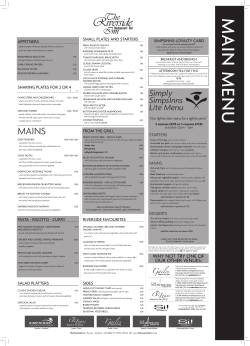 Simply SimpsInns Lite Menu