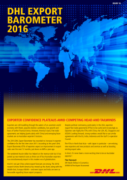 2016 DHL Export Barometer