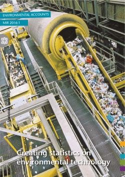 Creating statistics on environmental technology