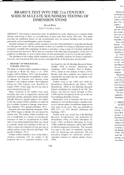 BRARD,S TEST INTO THE 2Ist CENTURY: SODIUM SULFATE