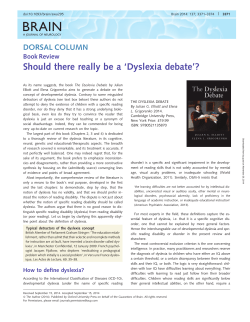 Should there really be a `Dyslexia debate`?