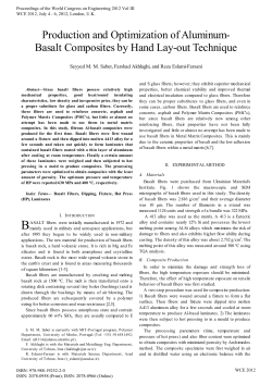 Production and Optimization of Aluminum- Basalt