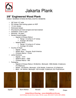 Global Direct Flooring - Jakarta Plank Spec Sheet