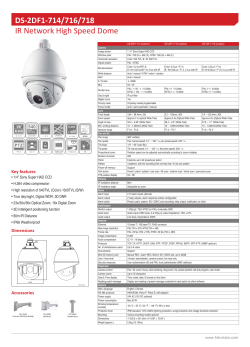 DS-2DF1-714/716/718 IR Network High Speed Dome