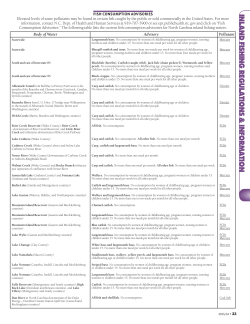 Fish Consumption Advisories - North Carolina Wildlife Resources