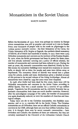 Monasticism in the Soviet Union