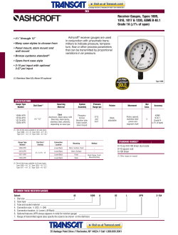 Ashcroft 1009 Receiver Gauge