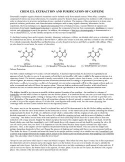 extraction and purification of caffeine