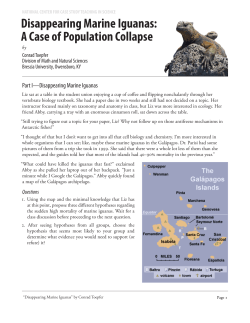 Disappearing Marine Iguanas - National Center for Case Study