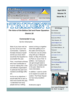 The Voice of the Balboa Sail and Power Squadron District 28 April