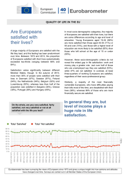 Are Europeans satisfied with their lives?