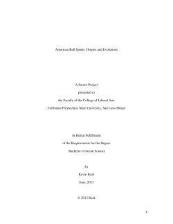 American Ball Sports: Origins and Evolutions