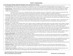 Unit 2- Colonization