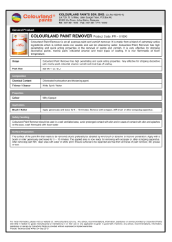 General Product COLOURLAND PAINT REMOVER Product Code