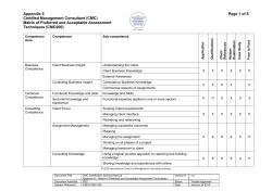 Matrix of Preferred and Acceptable Assessment Techniques