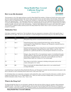 Sharp Covered Cal Drug Formulary 2017