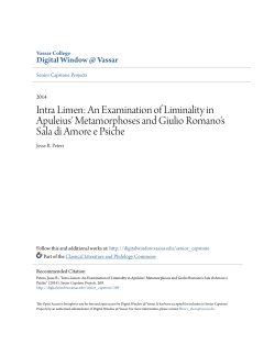 Intra Limen: An Examination of Liminality in Apuleius