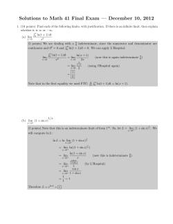 Solutions to Math 41 Final Exam &mdash; December 10, 2012