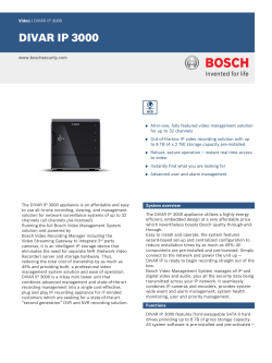 divar ip 3000 - Bosch Security Systems