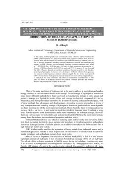 production, hydrolysis and applications of sodium borohydride