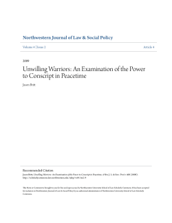 Unwilling Warriors: An Examination of the Power to Conscript in