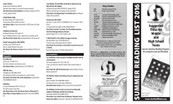 summer reading list 2016 - Stratford Library Association