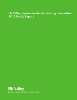 Elk Valley Environmental Monitoring Committee 2015 Public