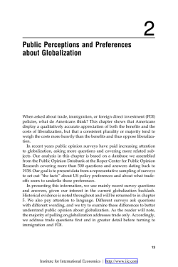 Public Perceptions and Preferences about Globalization