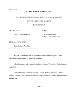 certified for publication in the court of appeal of the