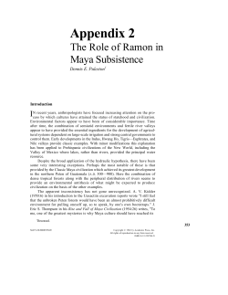 Appendix 2 The Role of Ramon in Maya Subsistence