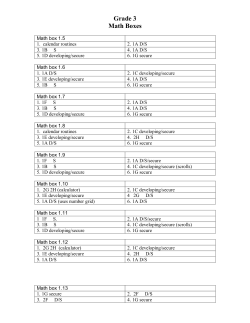 Grade 3 Math Boxes
