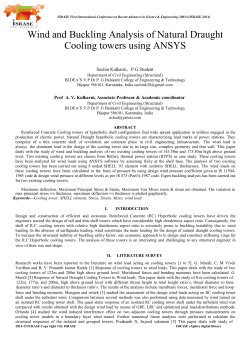 Wind and Buckling Analysis of Natural Draught Cooling towers