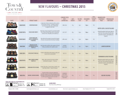 new flavours &ndash; christmas 2015