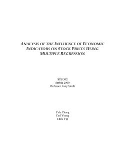 ANALYSIS OF THE INFLUENCE OF ECONOMIC INDICATORS ON